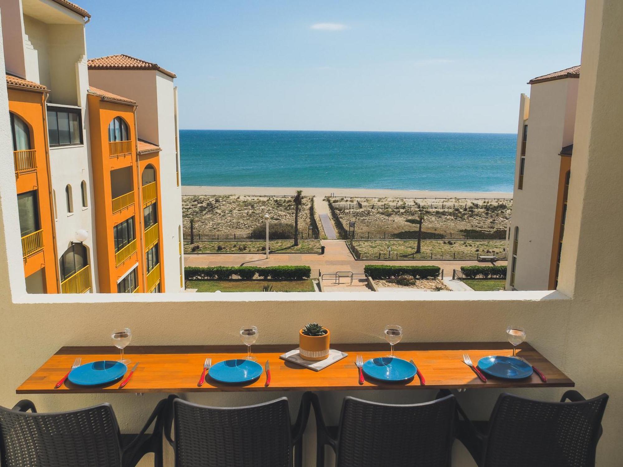 Appart Mezzanine Vue Mer Et Plage, Parking Wifi Tv Le Barcares Exterior photo